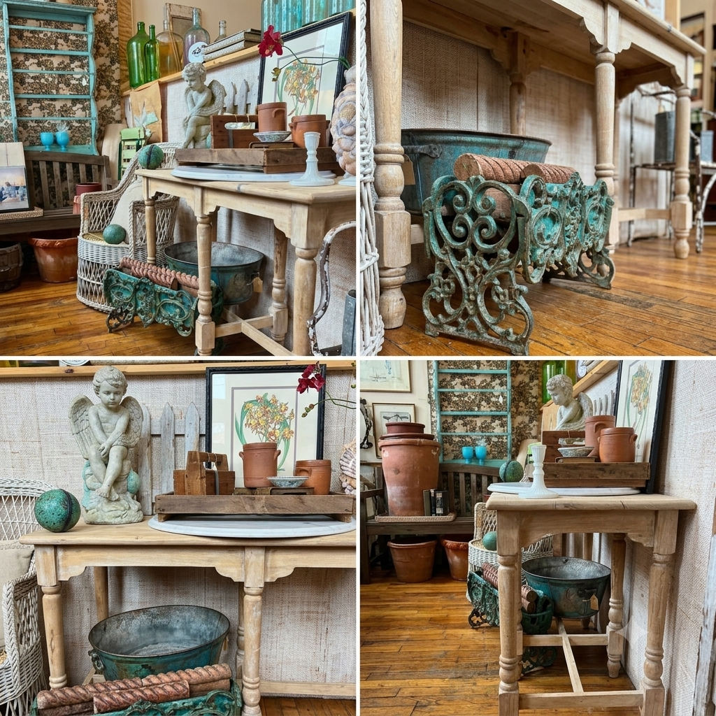 Antique French Provincial Console Table