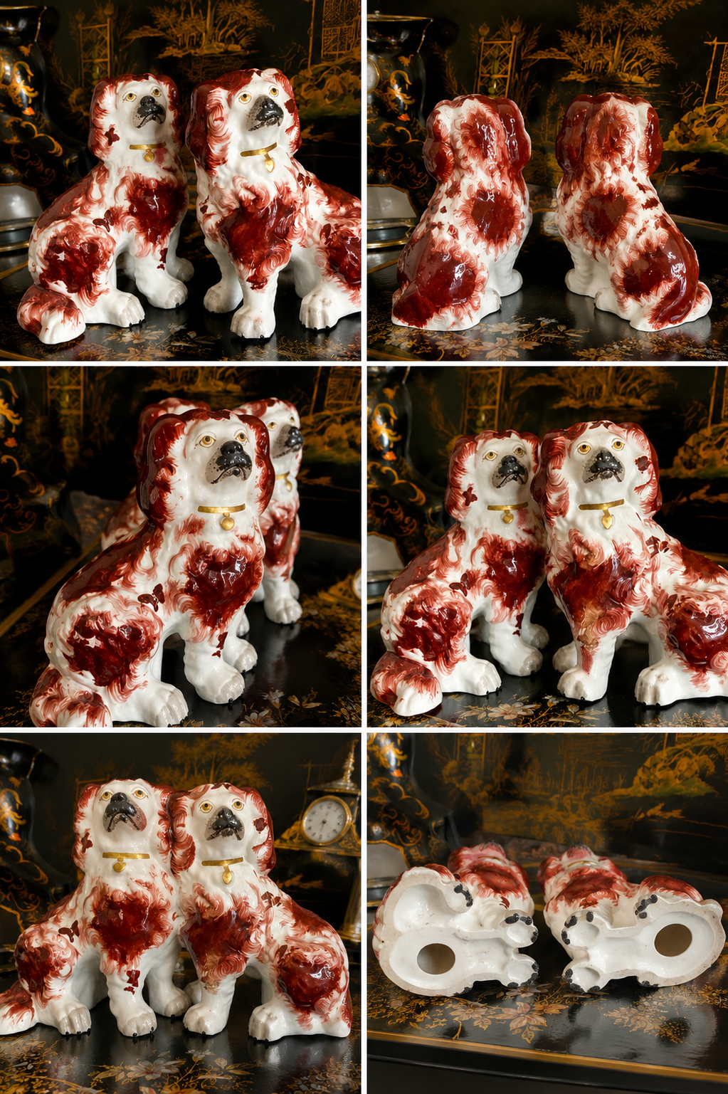 19th Century English Staffordshire Spaniel Dogs – Pair