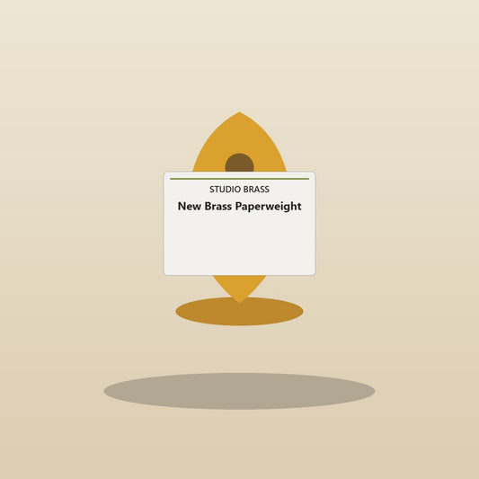 New Brass Paperweight — front