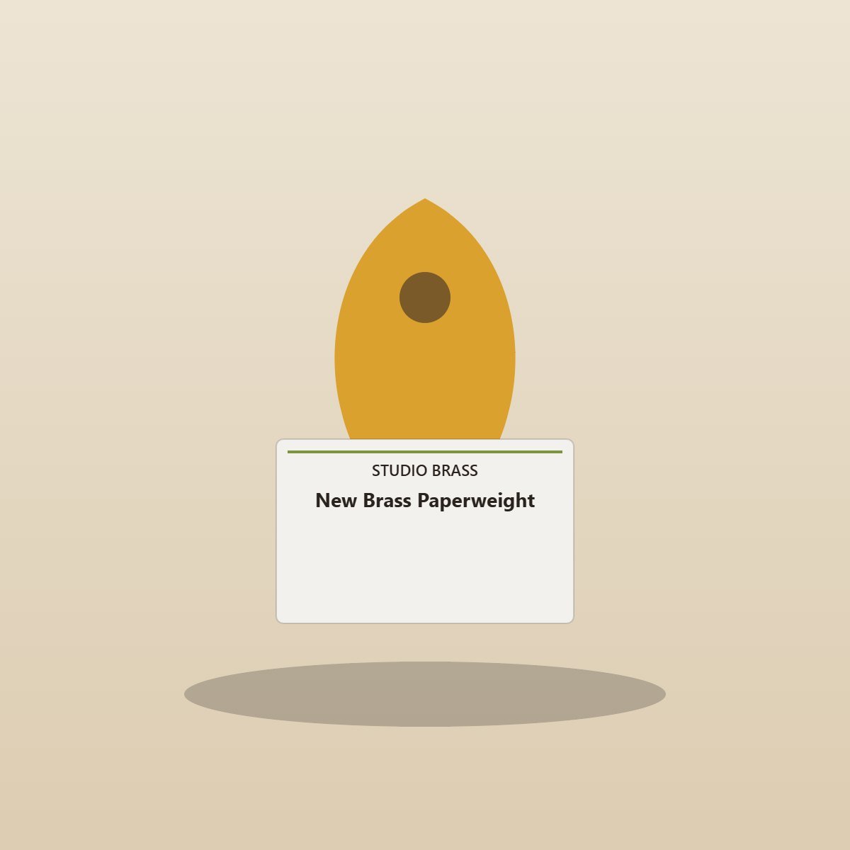 New Brass Paperweight — lifestyle